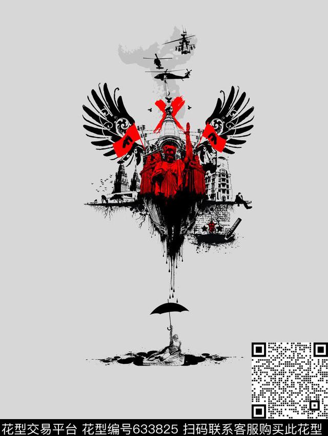 数码抽象人物数码印花华亿平台下载（图片编号: 633825） - 瓦栏（Walan）