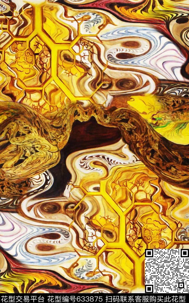 纹理肌理条纹数码印花华亿平台下载（图片编号: 633875） - 瓦栏（Walan）