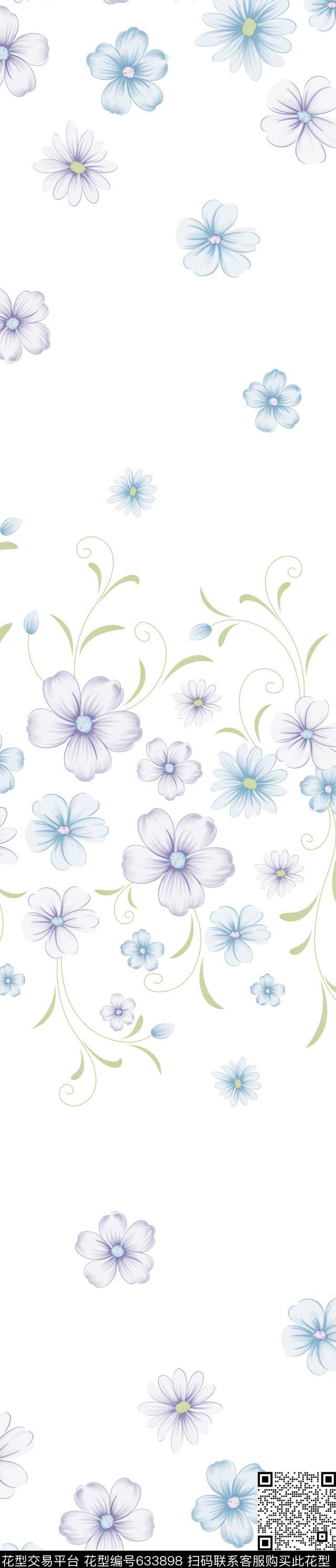 窗帘花卉花朵传统印花华亿平台下载（图片编号: 633898） - 瓦栏（Walan）