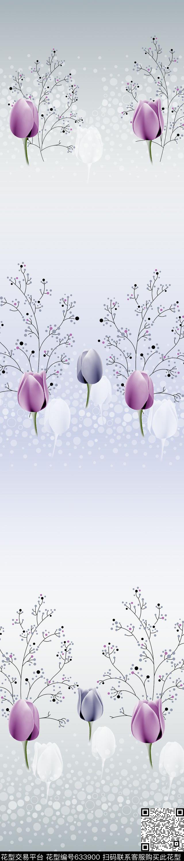 窗帘花卉树木传统印花华亿平台下载（图片编号: 633900） - 瓦栏（Walan）