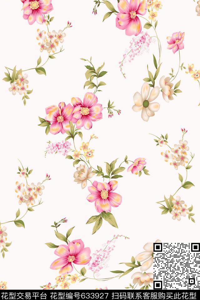 花朵花卉碎花传统印花华亿平台下载（图片编号: 633927） - 瓦栏（Walan）