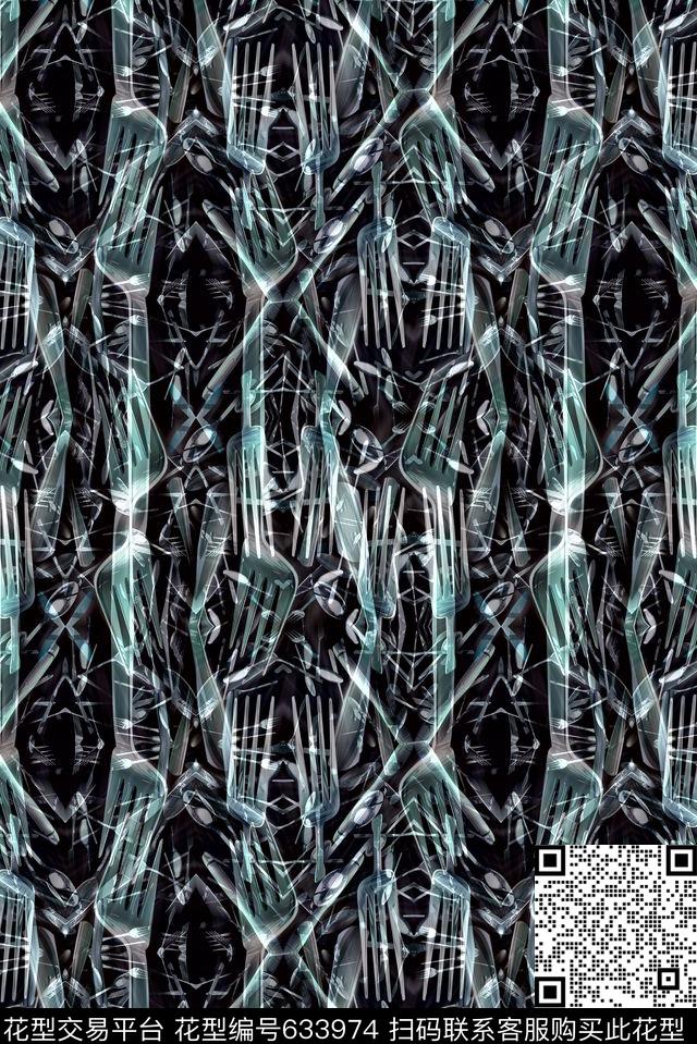 不规则几何几何线条几何条纹数码印花华亿平台下载（图片编号: 633974） - 瓦栏（Walan）