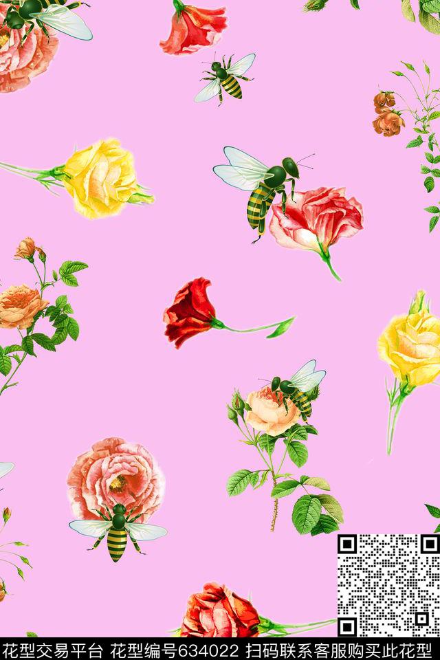 家纺连衣裙花卉数码印花华亿平台下载（图片编号: 634022） - 瓦栏（Walan）