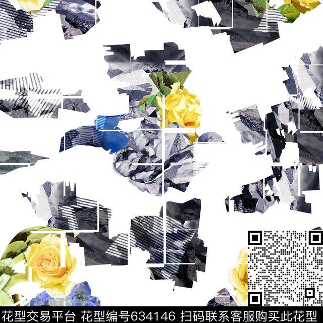 花卉肌理数码印花华亿平台下载（图片编号: 634146） - 瓦栏（Walan）