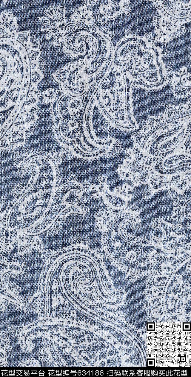 佩斯利大方牛仔纹传统印花华亿平台下载（图片编号: 634186） - 瓦栏（Walan）