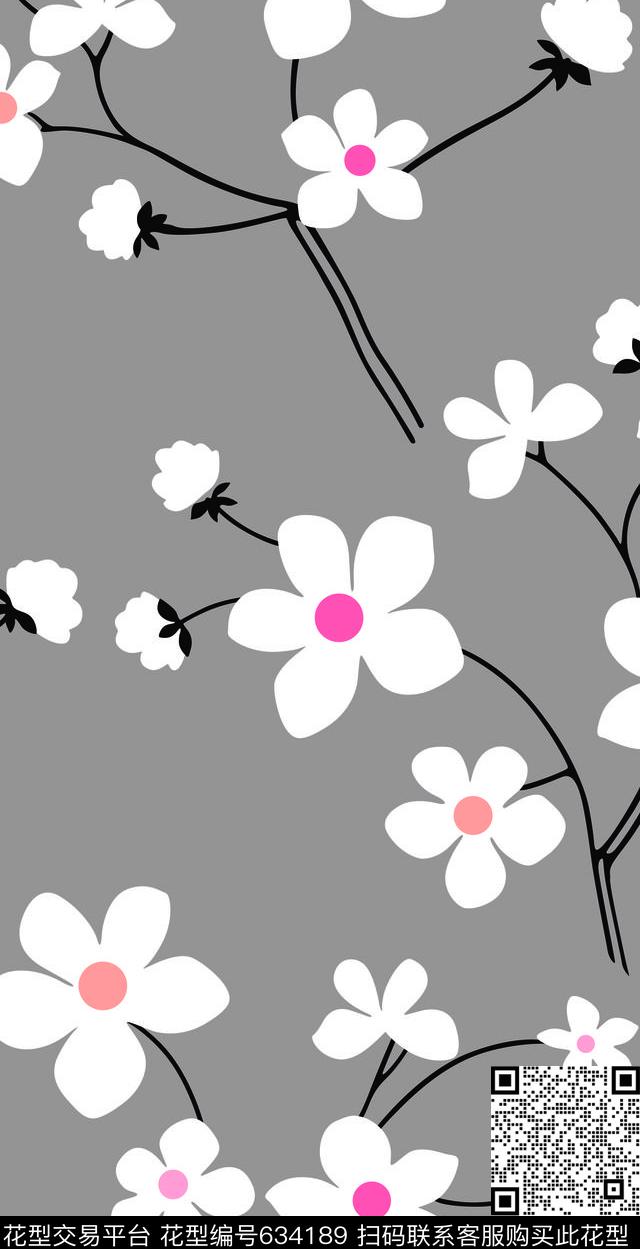 抽象花卉女装男装华亿平台家纺华亿平台传统印花华亿平台下载（图片编号: 634189） - 瓦栏（Walan）