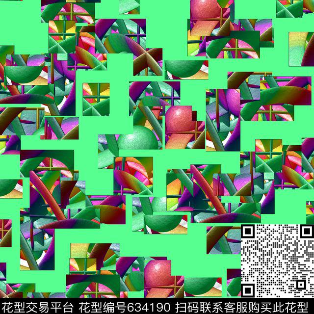 女装华亿平台秘密3.0【几何格调】几何数码印花华亿平台下载（图片编号: 634190） - 瓦栏（Walan）