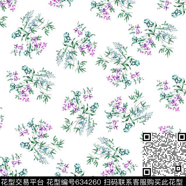 小碎花花朵花卉数码印花华亿平台下载（图片编号: 634260） - 瓦栏（Walan）
