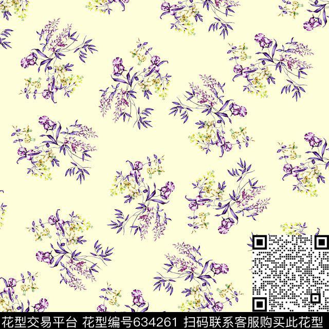 小碎花花朵花卉数码印花华亿平台下载（图片编号: 634261） - 瓦栏（Walan）