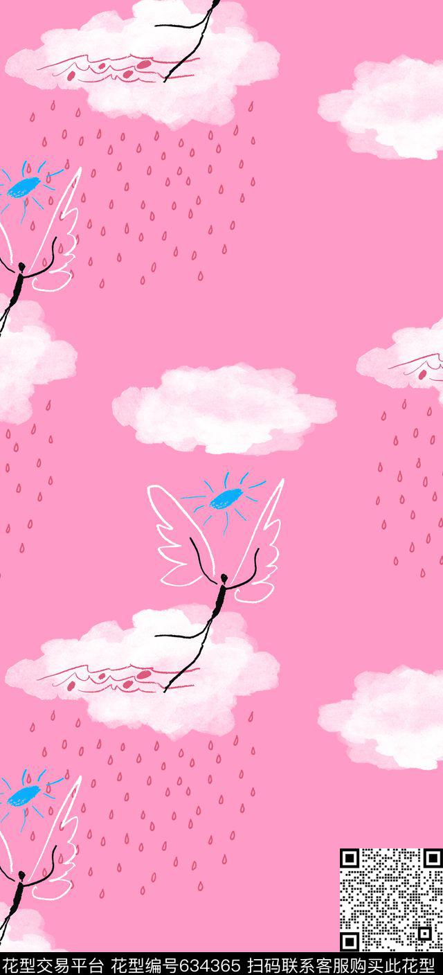 天空云人物传统印花华亿平台下载（图片编号: 634365） - 瓦栏（Walan）