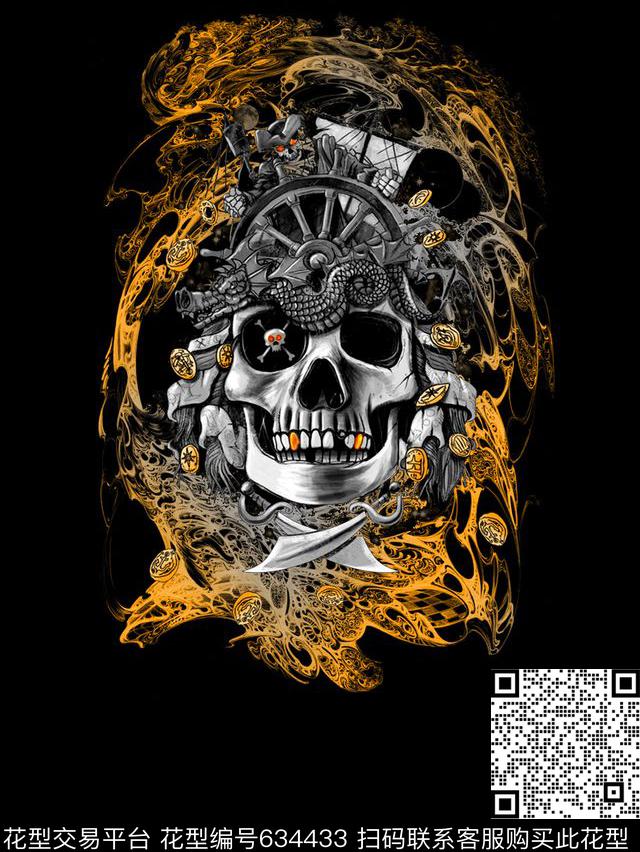 大牌骷髅头数码数码印花华亿平台下载（图片编号: 634433） - 瓦栏（Walan）
