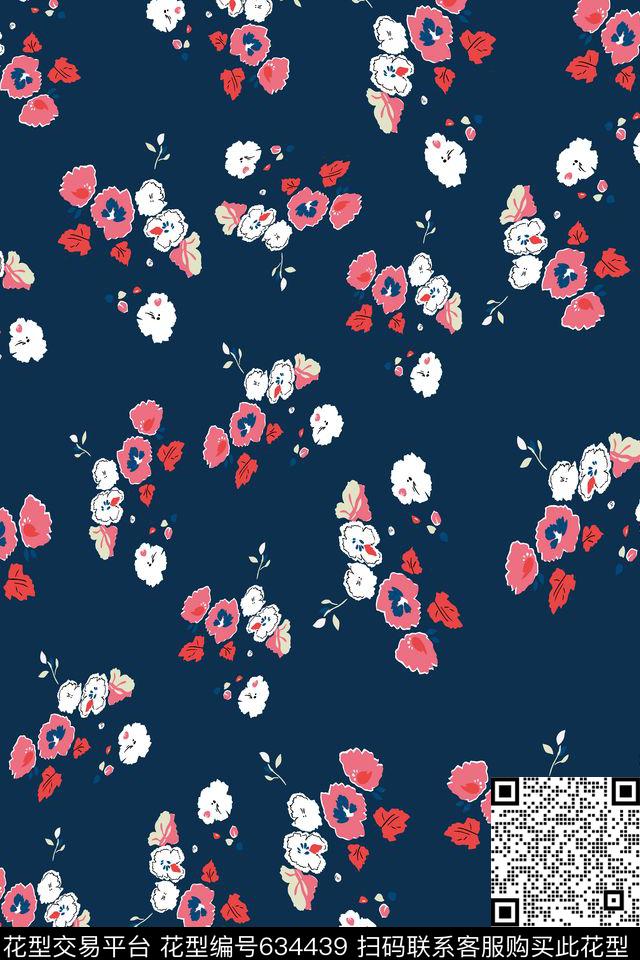 花朵花卉小碎花传统印花华亿平台下载（图片编号: 634439） - 瓦栏（Walan）