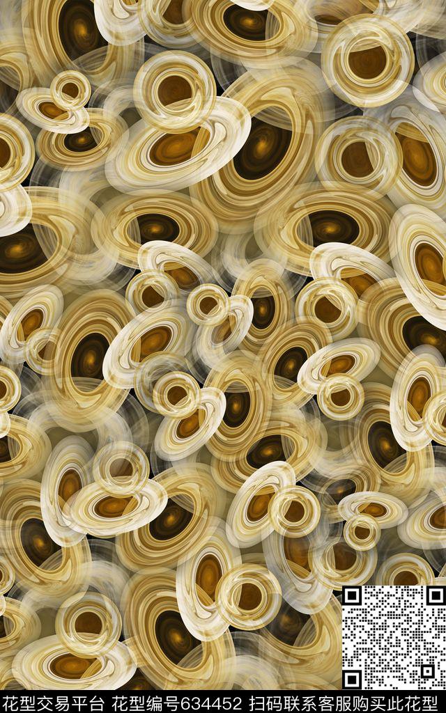 几何圆圈分形数码印花华亿平台下载（图片编号: 634452） - 瓦栏（Walan）