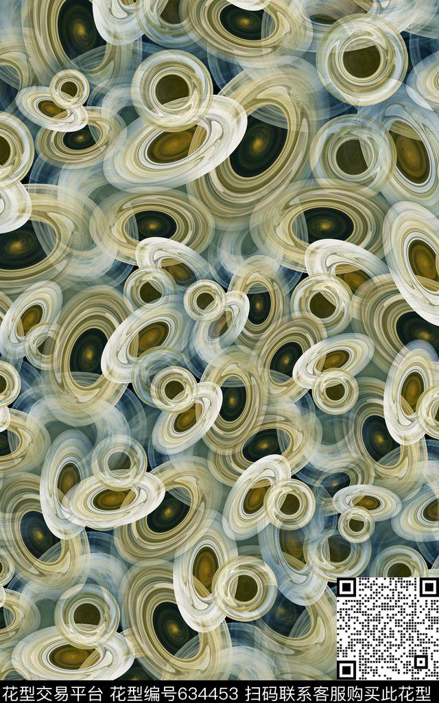 几何圆圈分形数码印花华亿平台下载（图片编号: 634453） - 瓦栏（Walan）