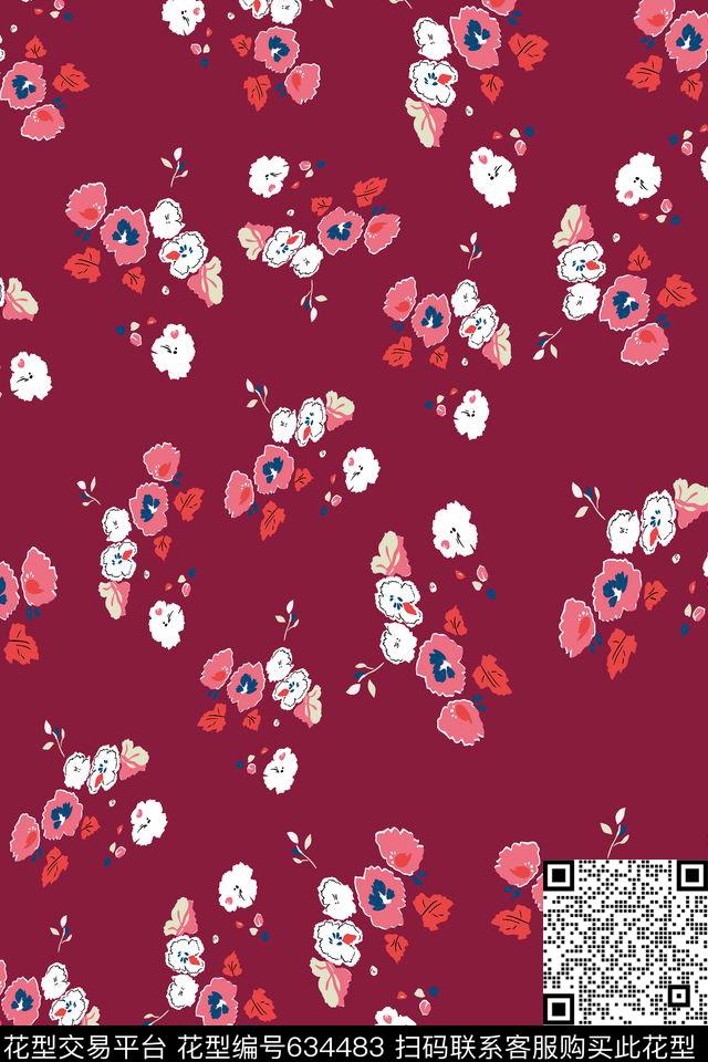 花朵花卉小碎花传统印花华亿平台下载（图片编号: 634483） - 瓦栏（Walan）