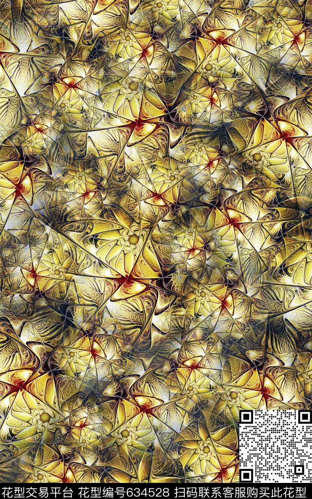 纹理分形蛛网数码印花华亿平台下载（图片编号: 634528） - 瓦栏（Walan）