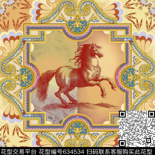 欧美卷草纹民族风数码印花华亿平台下载（图片编号: 634534） - 瓦栏（Walan）