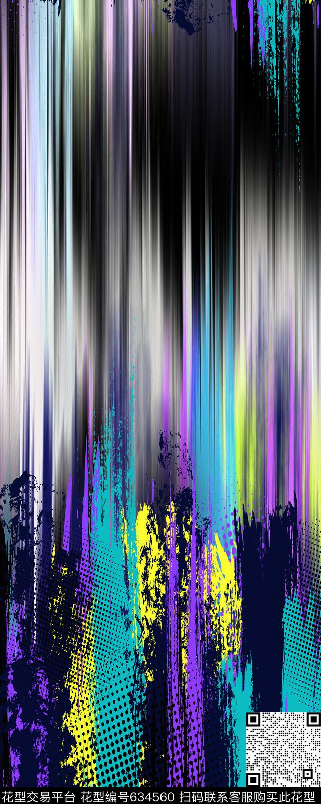 Fei-花纹肌理Fei-女装条纹数码印花华亿平台下载（图片编号: 634560） - 瓦栏（Walan）