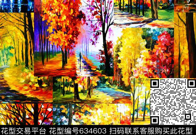 森林数码花树林数码印花华亿平台下载（图片编号: 634603） - 瓦栏（Walan）