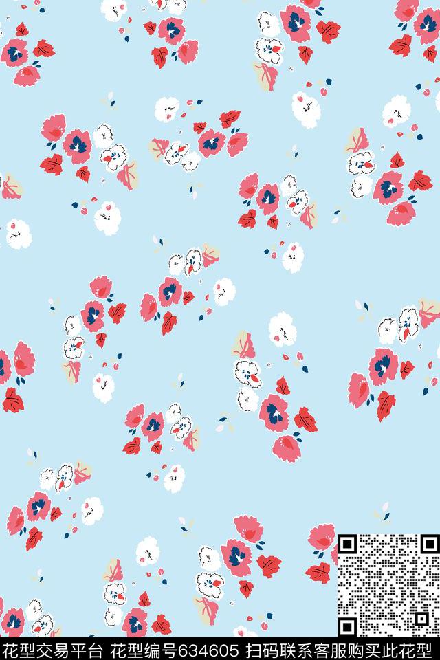 花朵花卉小碎花传统印花华亿平台下载（图片编号: 634605） - 瓦栏（Walan）