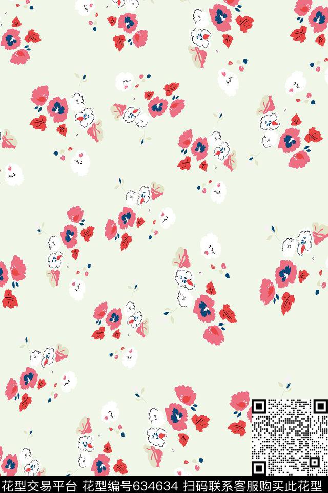 花朵花卉小碎花传统印花华亿平台下载（图片编号: 634634） - 瓦栏（Walan）