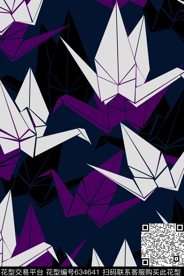 卫衣解构千纸鹤传统印花华亿平台下载（图片编号: 634641） - 瓦栏（Walan）