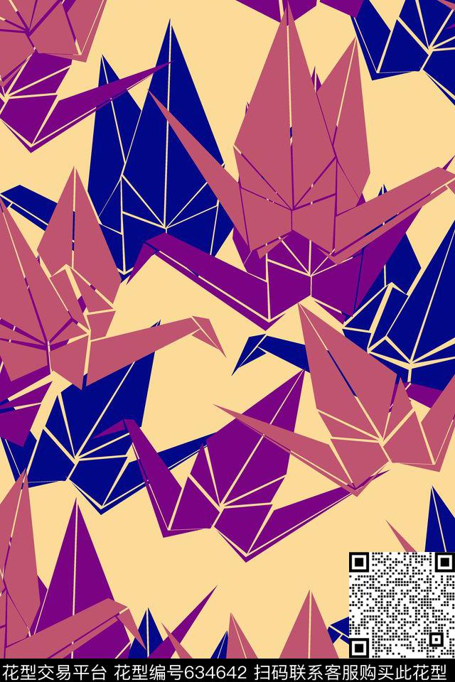 卫衣解构千纸鹤传统印花华亿平台下载（图片编号: 634642） - 瓦栏（Walan）