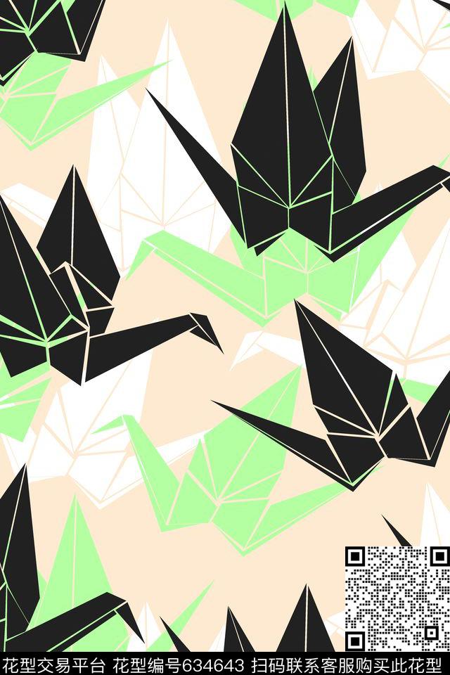 卫衣解构千纸鹤传统印花华亿平台下载（图片编号: 634643） - 瓦栏（Walan）
