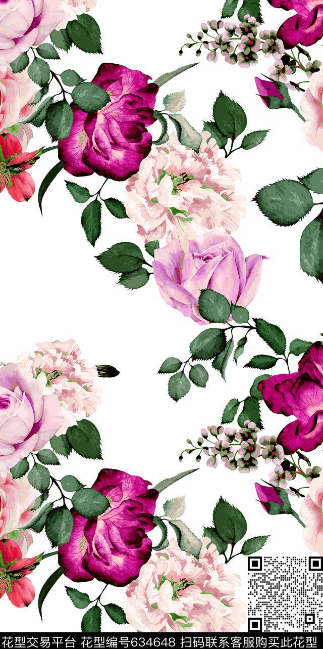 花卉花朵数码印花华亿平台下载（图片编号: 634648） - 瓦栏（Walan）
