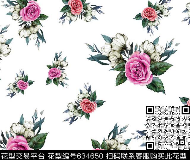 花朵花卉数码印花华亿平台下载（图片编号: 634650） - 瓦栏（Walan）