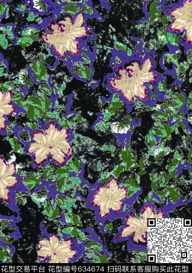 花卉数码印花华亿平台下载（图片编号: 634674） - 瓦栏（Walan）