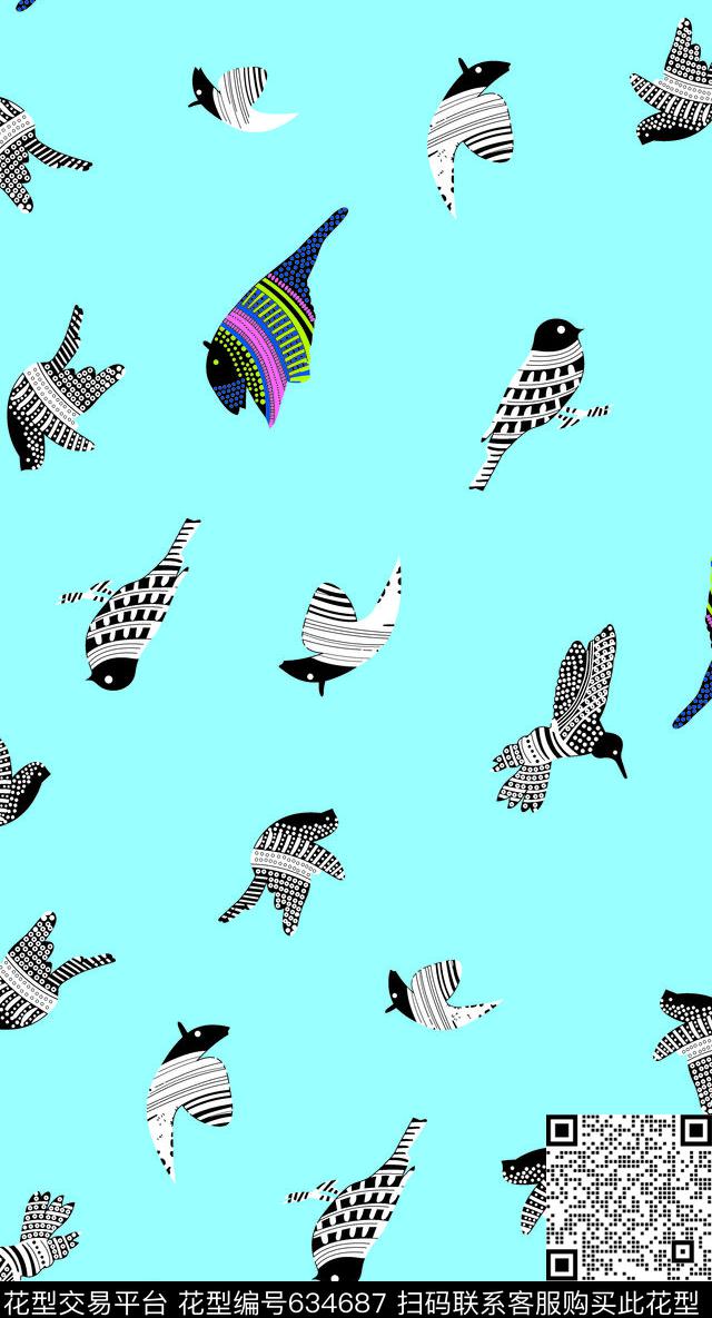 鸟传统印花华亿平台下载（图片编号: 634687） - 瓦栏（Walan）