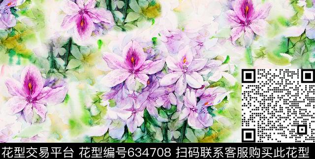 乱花数码花花卉传统印花华亿平台下载（图片编号: 634708） - 瓦栏（Walan）