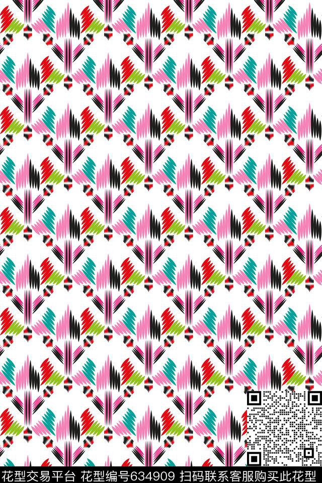 童装菱形三角形传统印花华亿平台下载（图片编号: 634909） - 瓦栏（Walan）