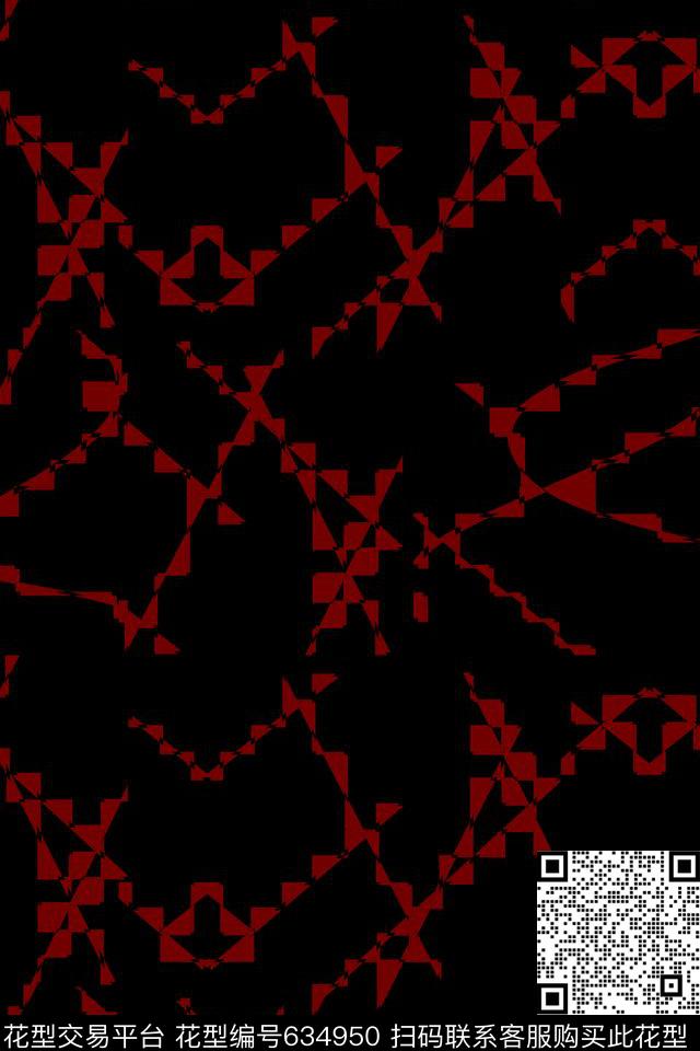 小方块不规则几何几何传统印花华亿平台下载（图片编号: 634950） - 瓦栏（Walan）