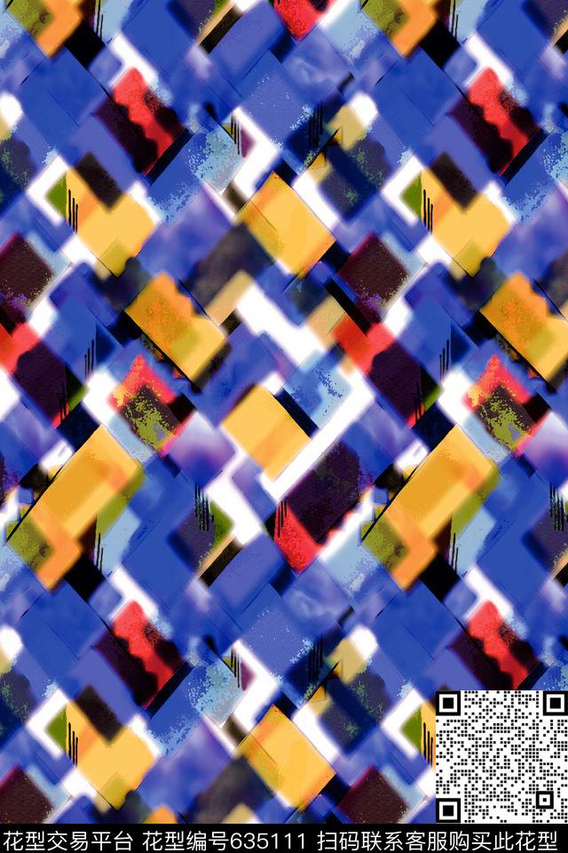 女装裤子几何数码印花华亿平台下载（图片编号: 635111） - 瓦栏（Walan）