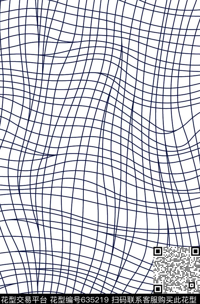 竖条波浪条纹条子传统印花华亿平台下载（图片编号: 635219） - 瓦栏（Walan）