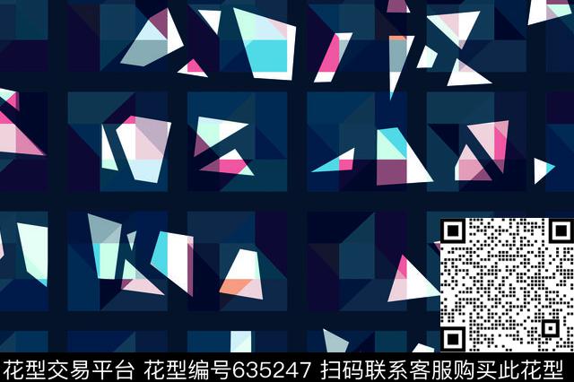 方格不规则几何几何传统印花华亿平台下载（图片编号: 635247） - 瓦栏（Walan）