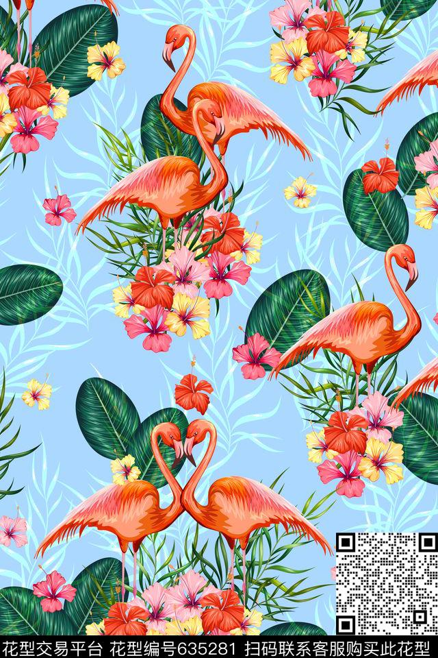 热带海洋波浪纹珊瑚数码印花华亿平台下载（图片编号: 635281） - 瓦栏（Walan）