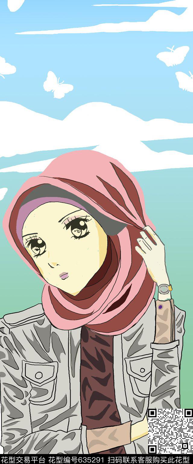 中东女性定位女装传统印花华亿平台下载（图片编号: 635291） - 瓦栏（Walan）