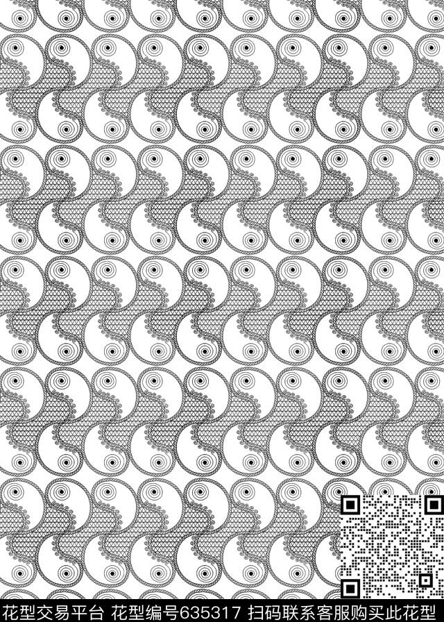 非洲民族风几何卷草花纹传统印花华亿平台下载（图片编号: 635317） - 瓦栏（Walan）