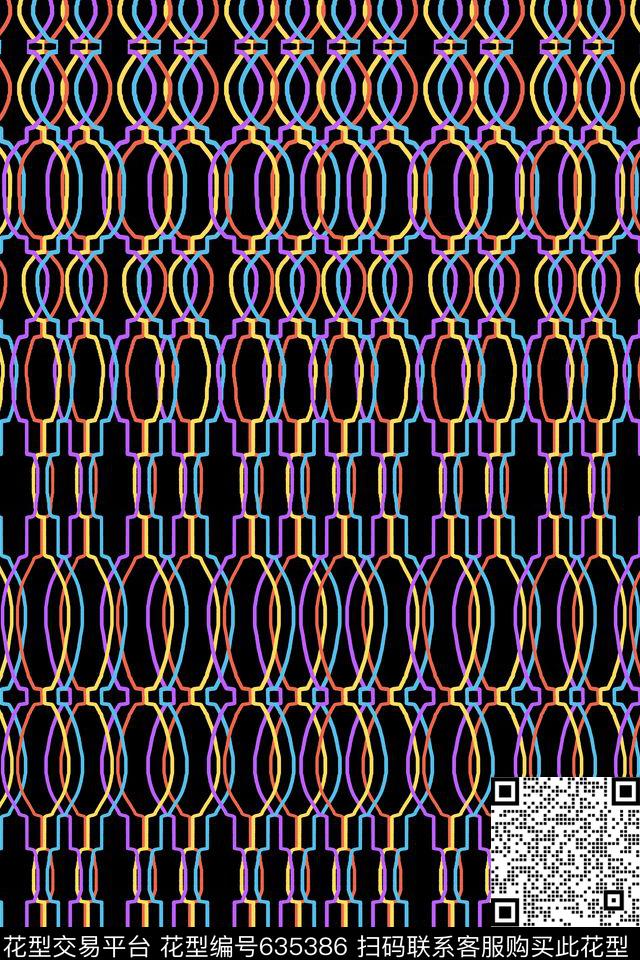 时尚潮流不规则几何几何传统印花华亿平台下载（图片编号: 635386） - 瓦栏（Walan）