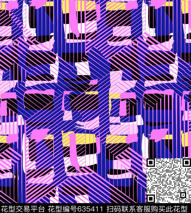 抽象几何传统印花华亿平台下载（图片编号: 635411） - 瓦栏（Walan）