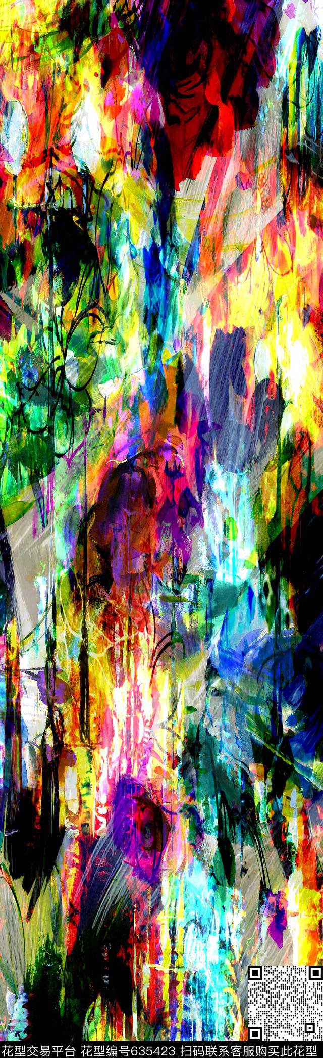 底纹格形长巾鲜艳长巾长巾丝巾花卉数码印花华亿平台下载（图片编号: 635423） - 瓦栏（Walan）