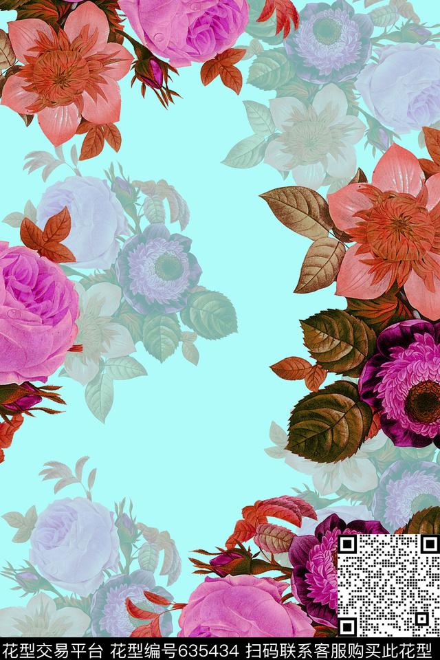 百合花朵数码花卉类数码印花华亿平台下载（图片编号: 635434） - 瓦栏（Walan）