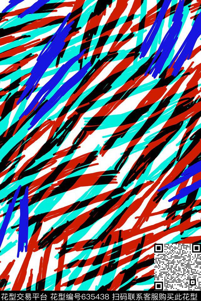 L.D~涂鸦L.D~线条L.D~笔刷传统印花华亿平台下载（图片编号: 635438） - 瓦栏（Walan）