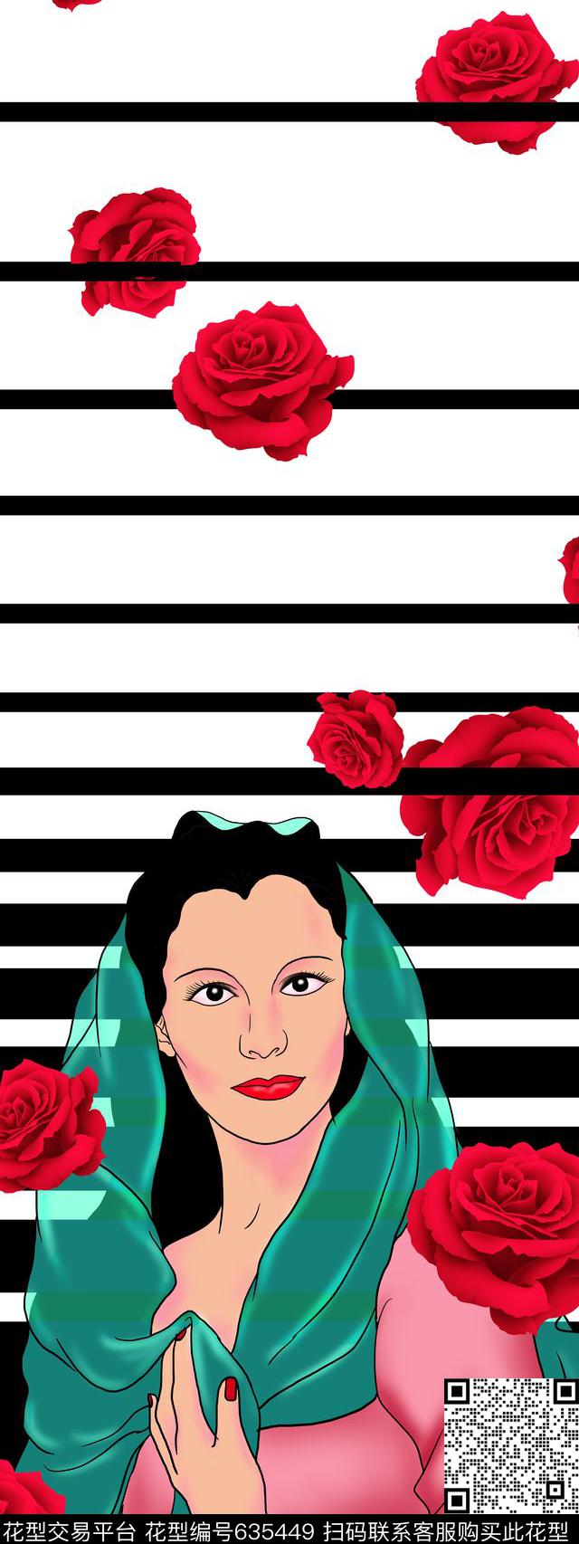 时尚花卉复古典雅数码印花华亿平台下载（图片编号: 635449） - 瓦栏（Walan）