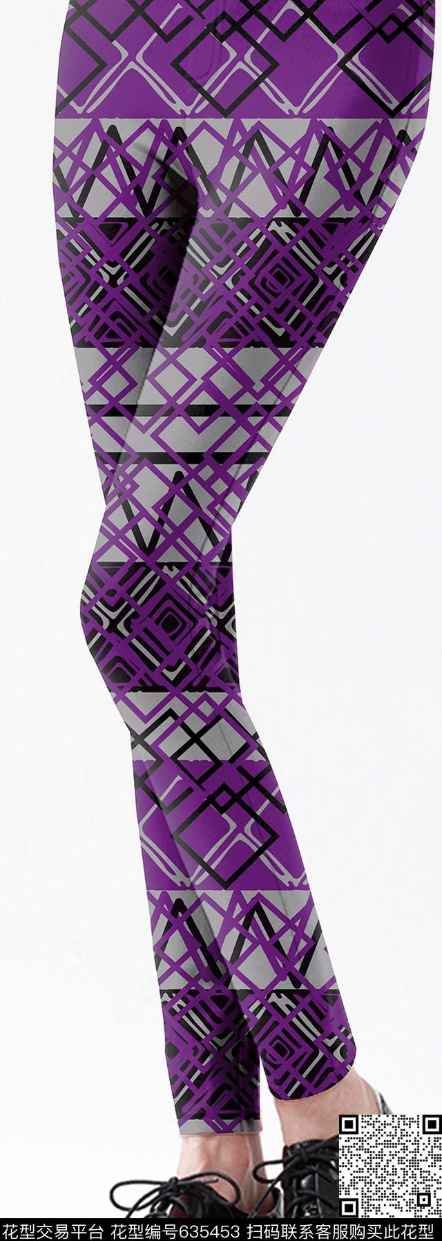 几何裤子女装传统印花华亿平台下载（图片编号: 635453） - 瓦栏（Walan）