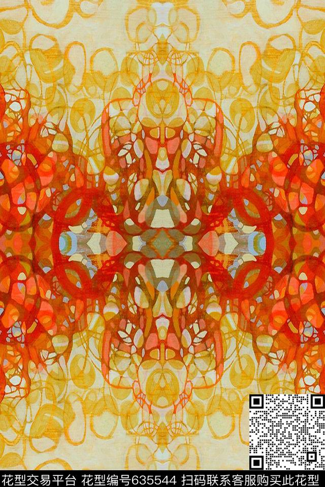 水彩植物水彩肌理水彩清新数码印花华亿平台下载（图片编号: 635544） - 瓦栏（Walan）