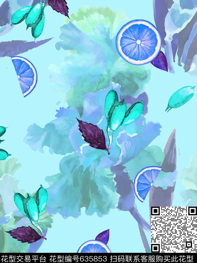 花卉水果传统印花华亿平台下载（图片编号: 635853） - 瓦栏（Walan）